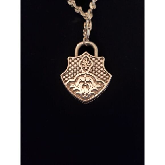 Brighton Love Padlock Silver Long Necklace - Picture 4 of 6